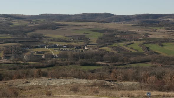 GAMZIGRAD, SERBIA - DECEMBER 25, 2017 Archaeological site of Felix Romuliana with palace built by Ro