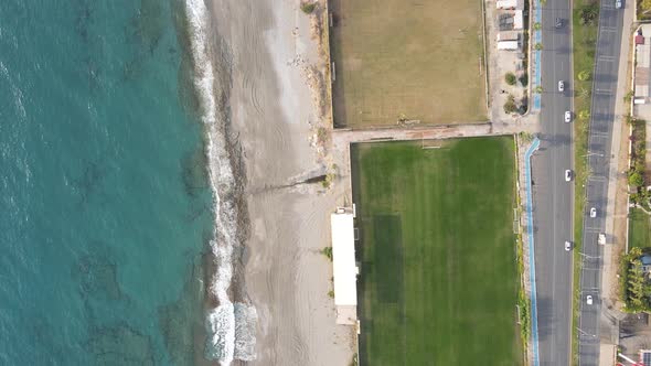 Aerial View of the Beach at the Seaside Resort Town. Turkey