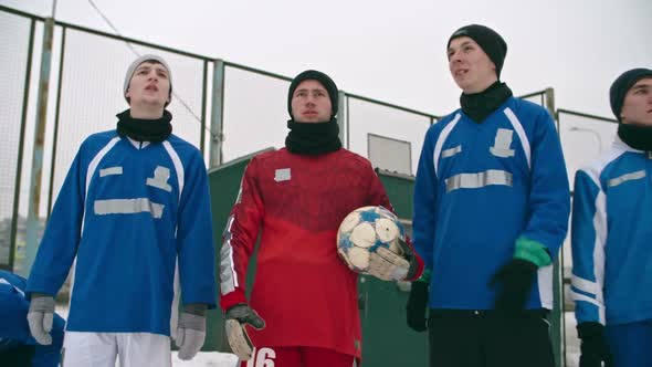 Teenagers Preparing for Winter Soccer