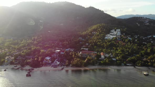 Beautiful high view of nature with sea ocean