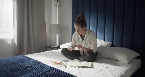 Female Student Making Online Purchases