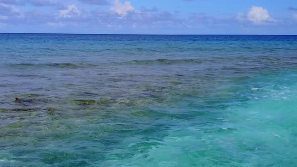 Empty abstract of sea view beach by blue sea with sand background near surf