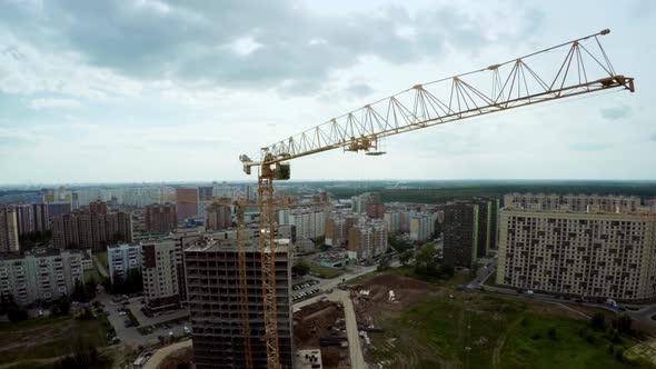 Construction of New Apartments and Crane