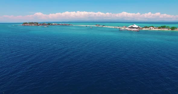 Flight Over the Island. Pandanon Island. Cebu