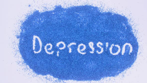 Blue Writing Depression
