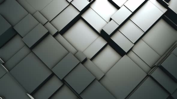 Abstract Background of Moving Metal Blocks