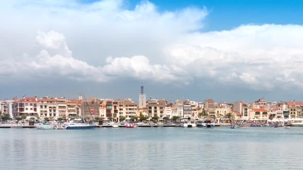 Timelapse of Port De Cambrils in Catalonia Spain