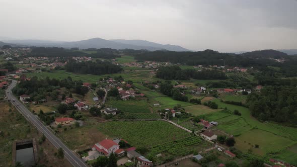 Rural Landscape at Cloudy Day