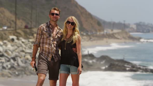 Young couple at the beach