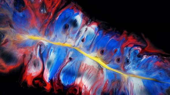Red Blue Yellow Abstract Acrylic Texture