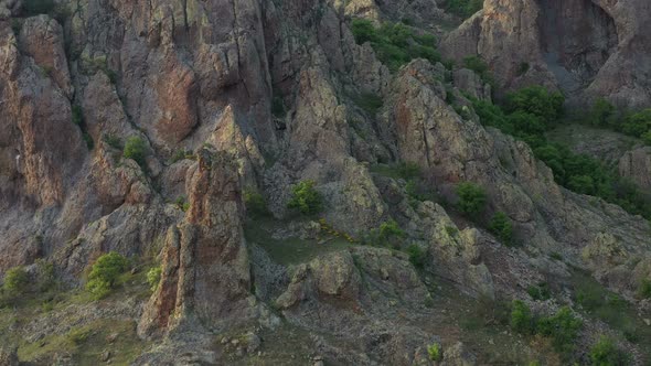 Aerial View On Volcanic Mountain In Madzharovo