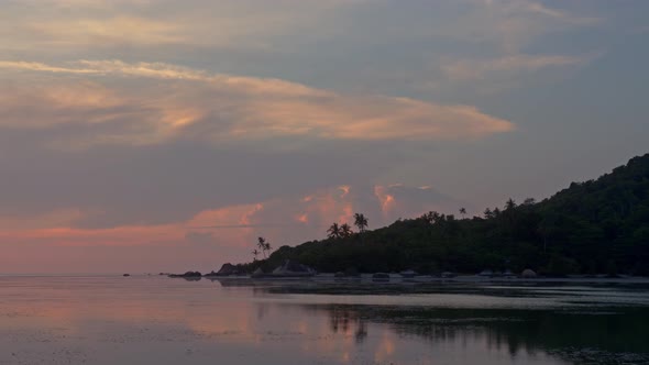 Islands View Sunset Time Lapse on the Beach