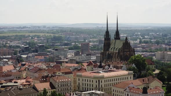 Brno Cityscape with Cathedral of St