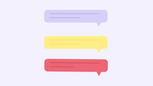 Colorful Chatting Message Elements