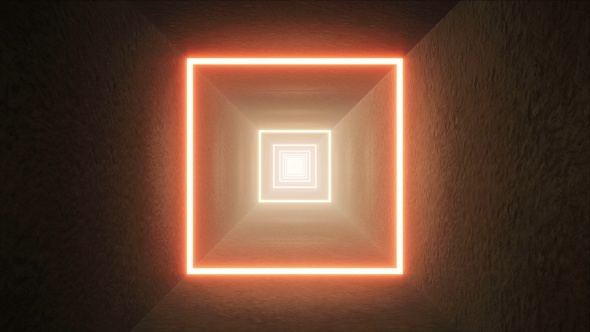 Glow Square Light Desert Tunnel