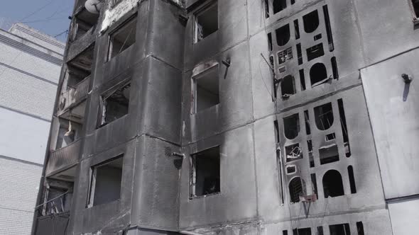 Residential Building Destroyed By the War in Ukraine