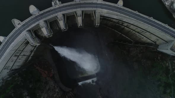 Alternative Energy. Aerial Shot Of a Hydropower Plant.