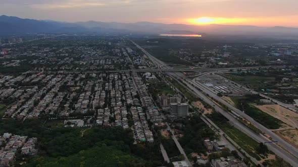 Slow parallax around the city of Islamabad