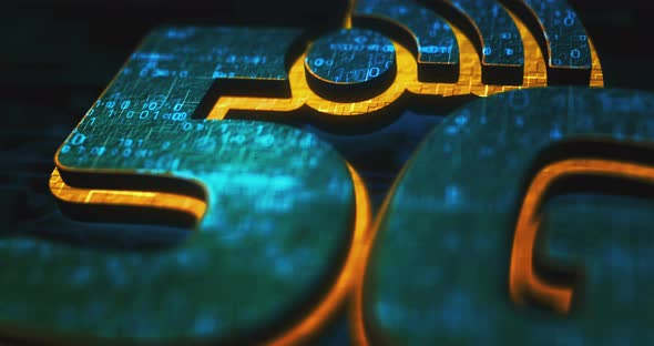 5G high-speed mobile phone network symbol digital concept alt