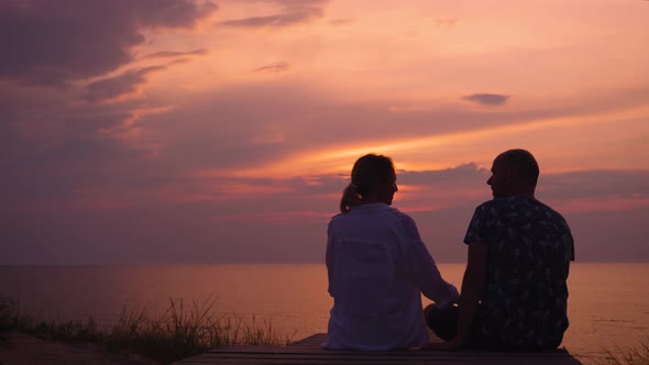 Romantic Couple at Sunset