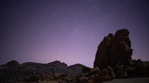 El Teide in Tenerife Canary Islands at Night