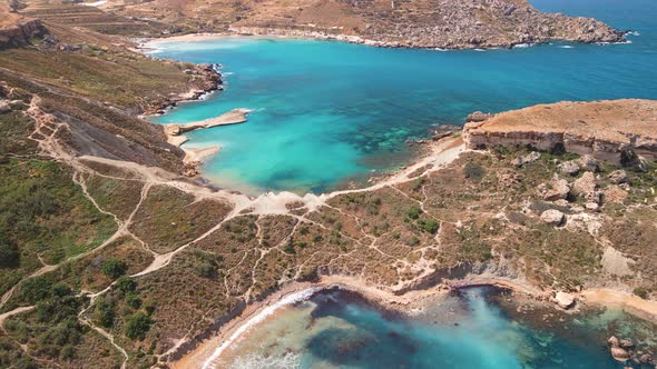 Aerial View of Paradise Bay in Malta