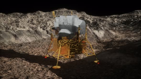 Lunar Landing Mission on the Moon alt