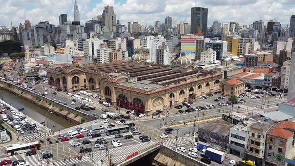 Cityscape of Sao Paulo Brazil. Stunning landscape of downtown district city.