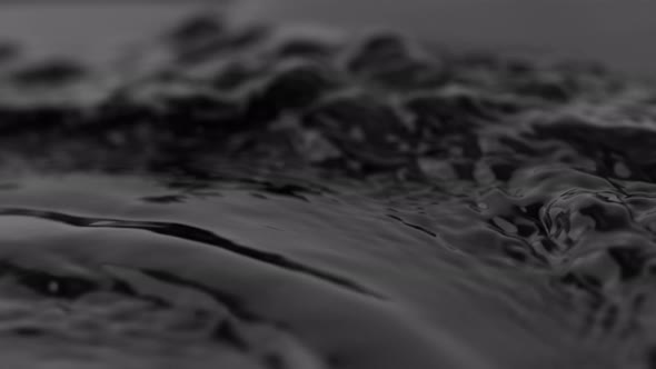 Super Slow Motion Abstract Shot of Swirling Water on Black Background at 1000Fps
