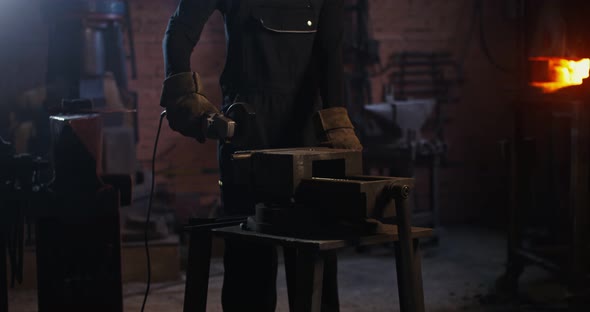 Blacksmith Workplace Iron Forging Workflow