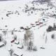 Aerial View From a Drone of a Small Village Winter Landscape Frosty Day Everything is Covered with - VideoHive Item for Sale