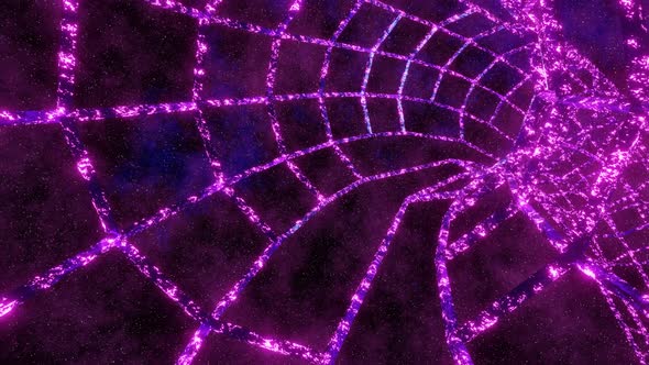 Traveling through space abstract seamless tunnel of purple color. Space web or time vortex backdrop