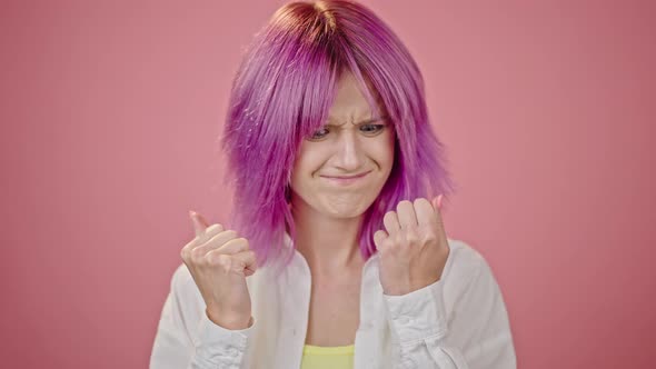 Young Woman Feels Annoyed and Angry at Audition Closeup