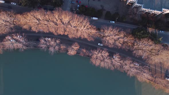 Riverside Traffic In The Sunset