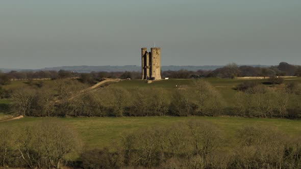 Broadway Tower Historic England Cotswold Stone Building Aerial View