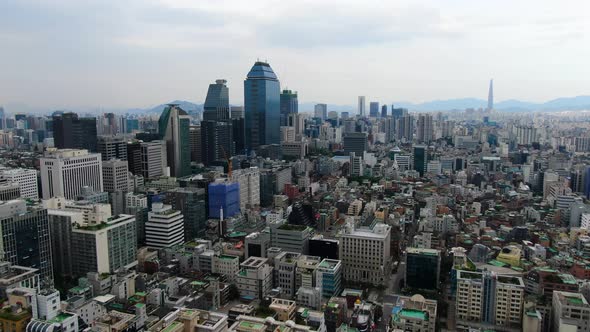 Seoul City Skyscrapers Houses