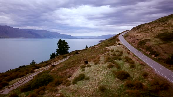 Scenic road in New Zealand