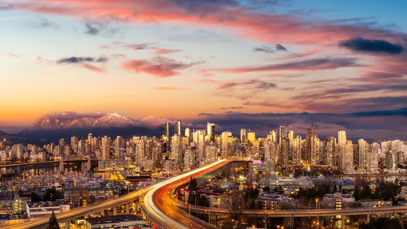 Cinemagraph Continuous Loop Animation. Vancouver Sunset