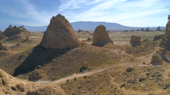 Spires of Rock That Rise From the Bed of the Searles Dry Lake Basin