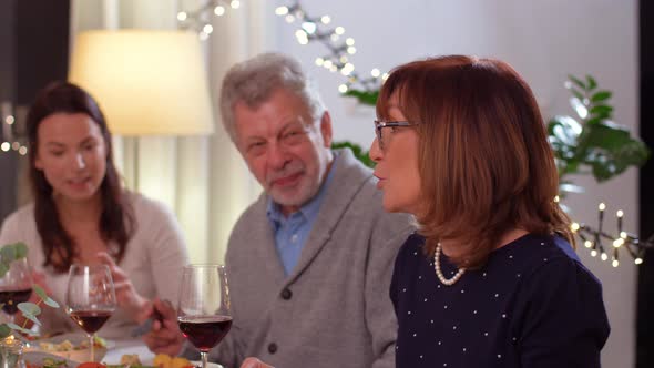 Happy Family Having Dinner Party at Home 4