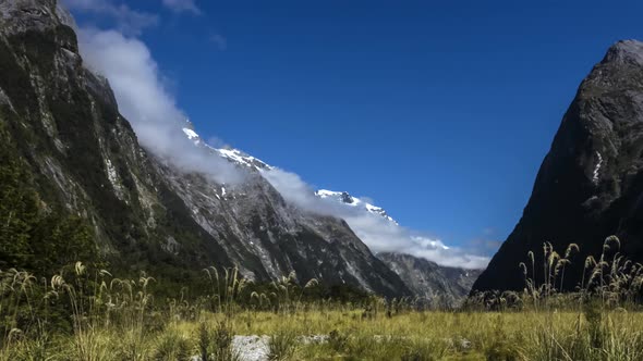 Milford Track valley timelapse