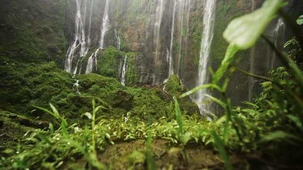 Tumpak Sewu Waterfalls Also Known As Coban Sewu