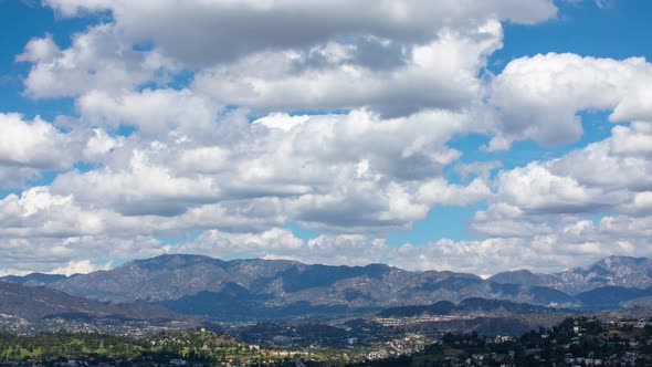 Time lapse of clouds over the Elysian Valley in Los Angeles