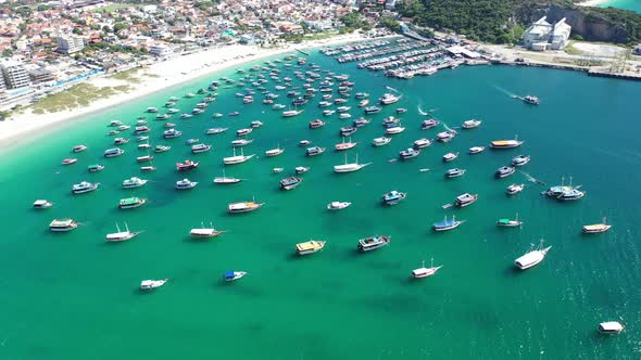 Coast city of Lakes Region tourism landmark of Rio de Janeiro Brazil