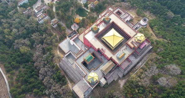 Aerial View of The Putuo Zongcheng Buddhist Temple, Chengde, China