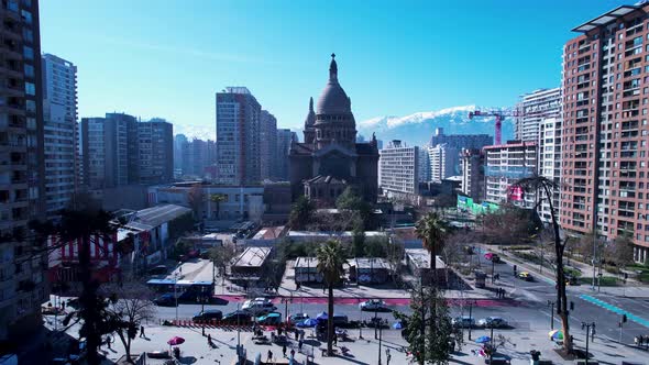 Downtown of Santiago capital city of Chile South America country.