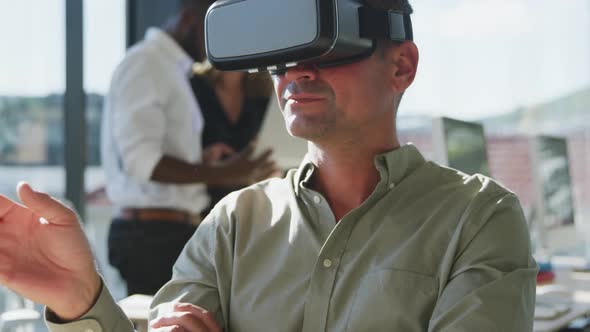 Man wearing VR headset