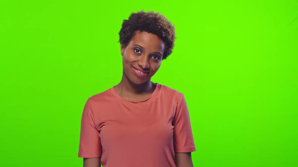 Mixed Race Woman Showing Thumbs Up Gesture, Expression Like Approval of Idea