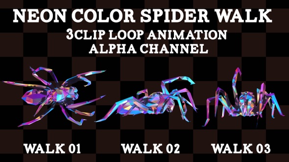 Neon Color Spider Walk 3Clip Loop alt