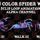 Neon Color Spider Walk 3Clip Loop - VideoHive Item for Sale